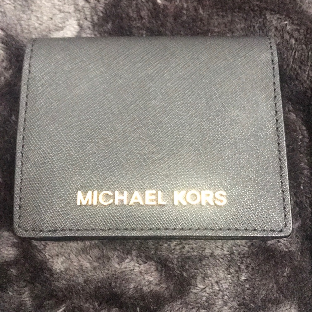 Michael Kors black and gold wallet